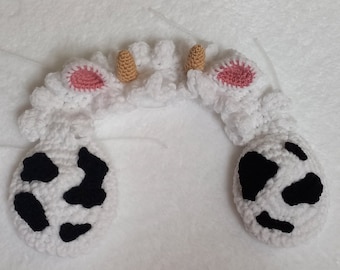 Cow Crochet Headphone Case Cover