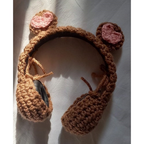Bear Crochet Headphone Cover Etsy