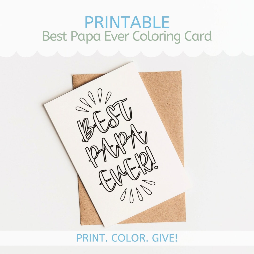 Best Papa Ever Coloring Card Papa - Il 1080xN.5815529250 8adm 