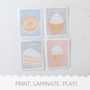 Sweet treats playdough mats, playdough mats for kids, pretend play dough mats, ice cream playdough mat, cupcake playdough mat image 5