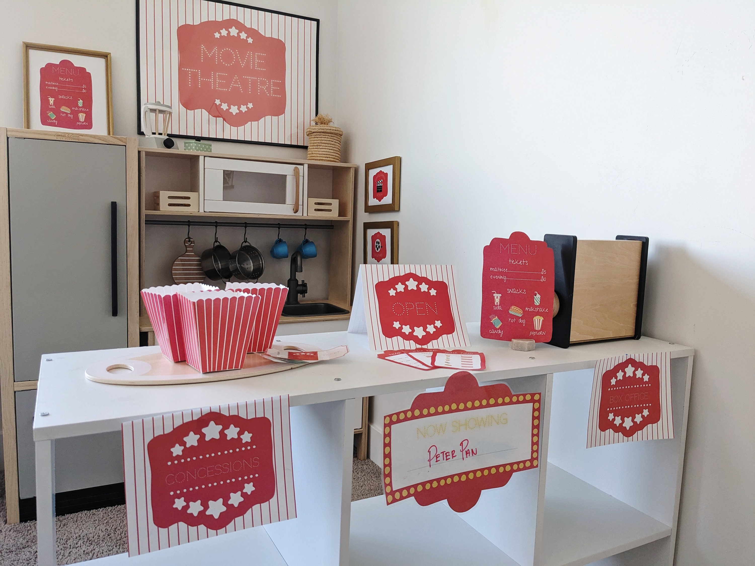 Pretend Play Movie Theater, Dramatic Play Movie Theater, Pretend Play