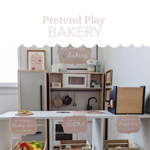 Bakery pretend play set, bakery dramatic play, restaurant pretend play, dessert pretend play, toy kitchen pretend play set