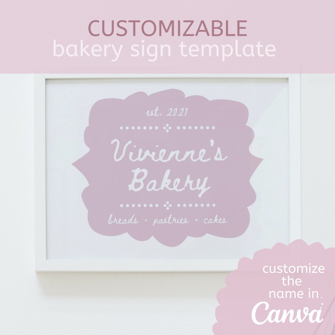 Customizable Bakery Sign, Customizable Pretend Restaurant Sign, Custom ...