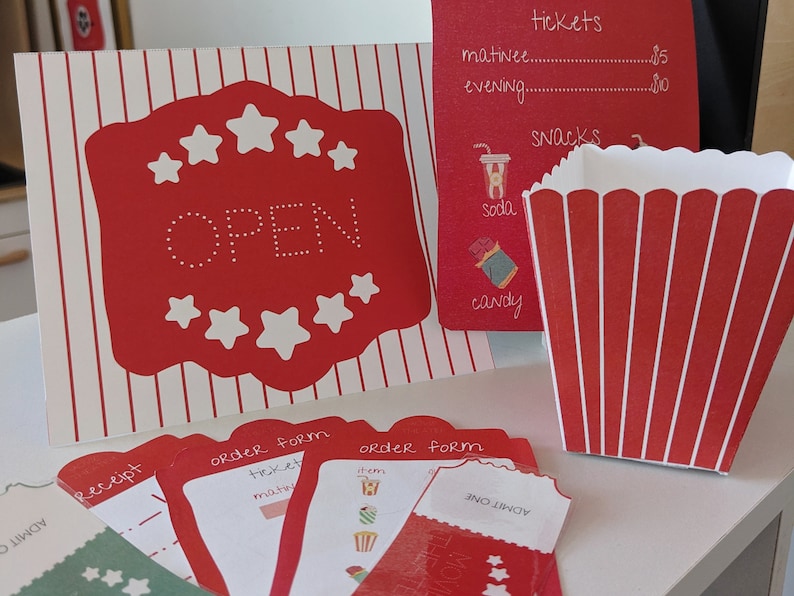 Pretend Play Movie Theater, Dramatic Play Movie Theater, Pretend Play