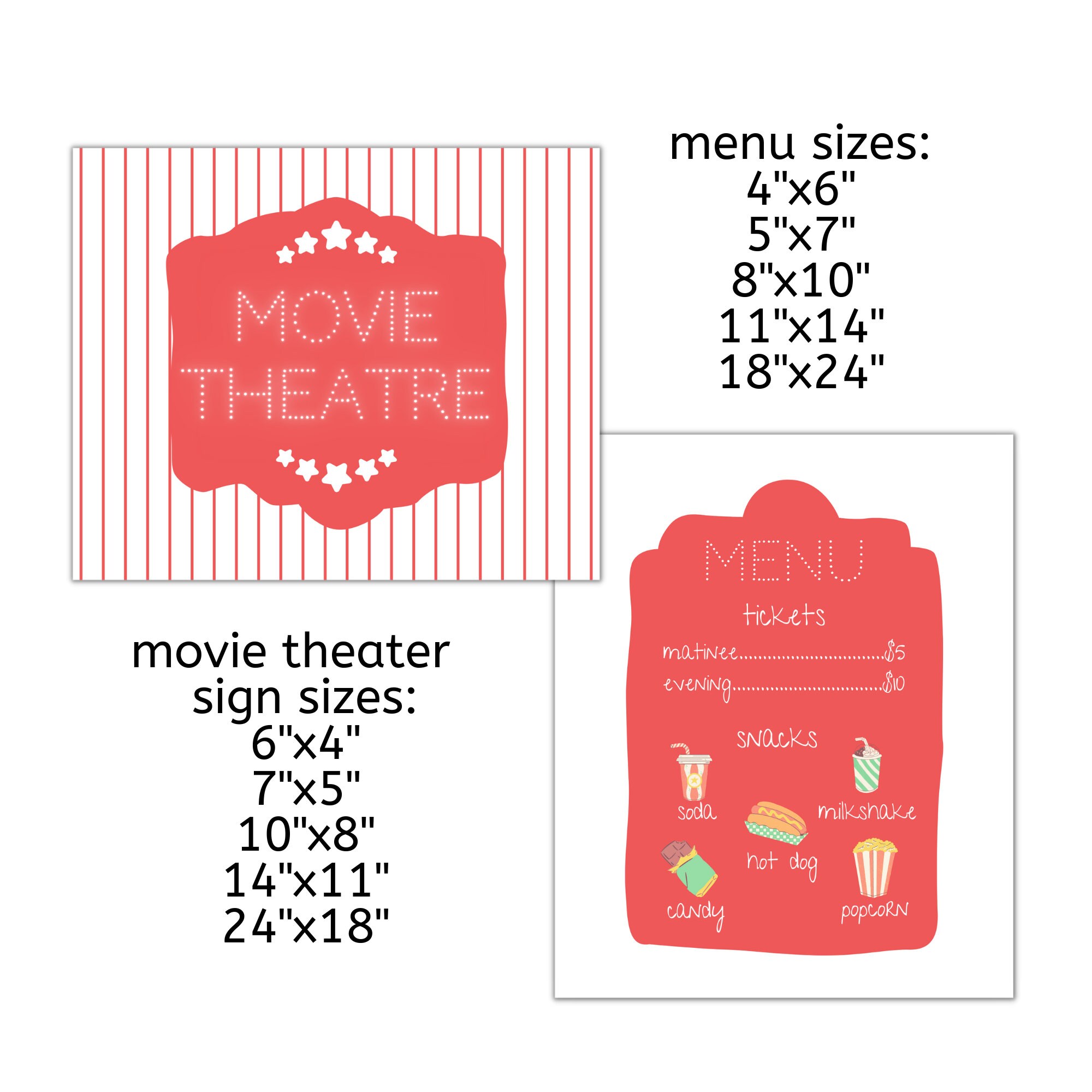 Pretend Play Movie Theater, Dramatic Play Movie Theater, Pretend Play