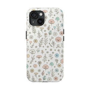 Floral Phone Case, cute iPhone protector for teens and college students, floral print design, great gift, trendy tech accessory