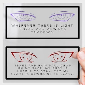 Naruto Themed Sticker | Manga Fan Gift | Madara Eye | Sasuke Eye | Anime | Decal | Bumper Sticker | Ninja Village | Leaf Village | Manga Fan
