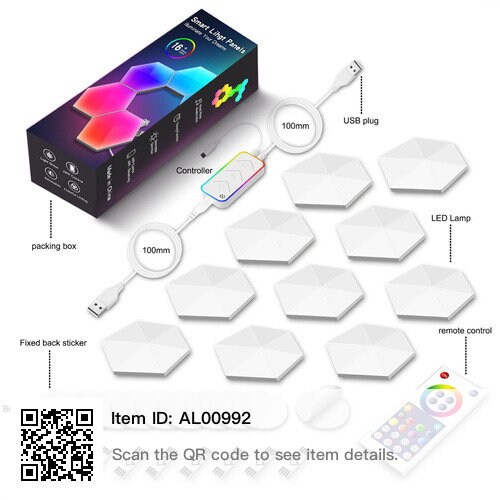 Intelligent LED Odd Light Panel, Color Hexagonal LED Lamp