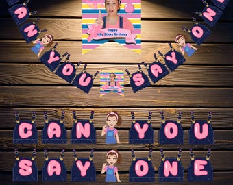 Ms. Rachel Party Banner: Can You Say 1, 2, 3, 4, or 5.