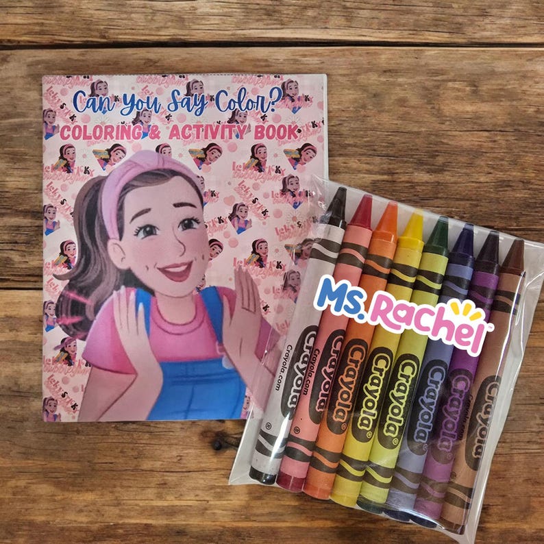 Ms. Rachel Coloring Book & (8) Crayons - Etsy
