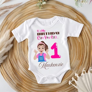 Can You Say 1, 2, or 3 Ms Rachel Onesie Pink Version