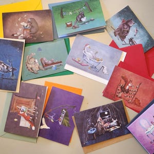 Greeting Cards - Pacco da 3 biglietti con busta. Serie 'I miei amici animali'