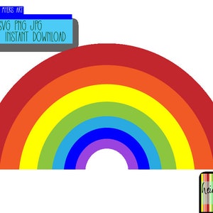 Rainbow svg png jpg, Rainbow TShirt Design, LGBTQ Pride Tshirt, Rainbow Sticker Design, Rainbow Clip Art, Rainbow Cut File, Sublimation