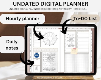Undated Digital Planner Weekly, Monthly, Goodnotes Planner, Simple Planner, Digital Life Planner Goodnotes, yearly planner