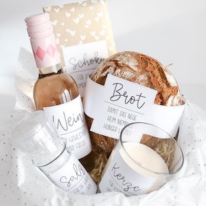 Gift basket gift basket for moving in moving out housewarming housewarming party bread salt wine chocolate file PDF download