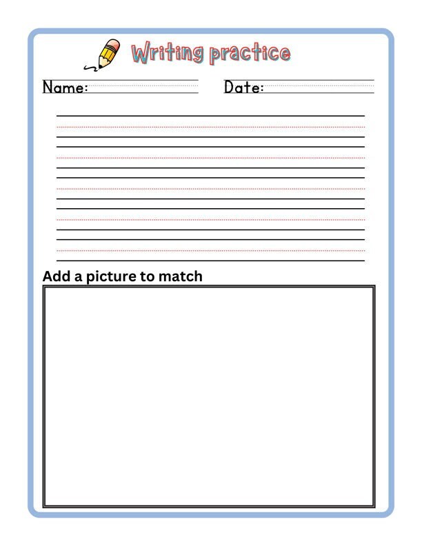 Writing Practice Classroom Worksheets - Etsy