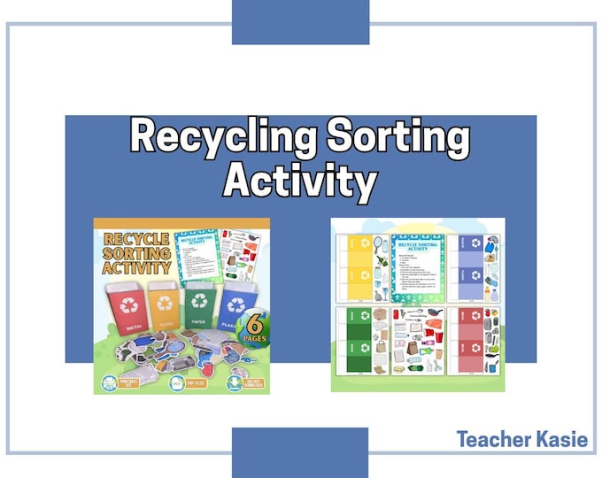 Recycle Sorting Activity + Recycling Poster | Earth Day PRINTABLE ...