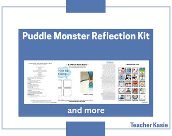 The Puddle Monster + 2–3 Minute Reset Flow Chart (SEL & Emotional Regulation Printable)