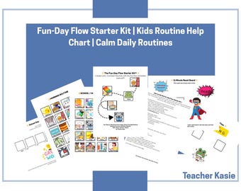 Fun-Day Flow Starter Kit | Kids Routine Help Chart | Calm Daily Routines
