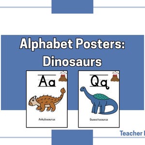 Dinosaurs A-Z Alphabet Posters