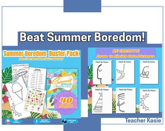 Summer Boredom Buster Pack- 40 Pages of Activities