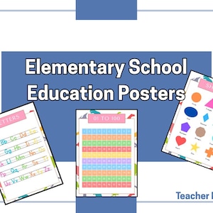 Carteles educativos para escuela primaria (8x11)