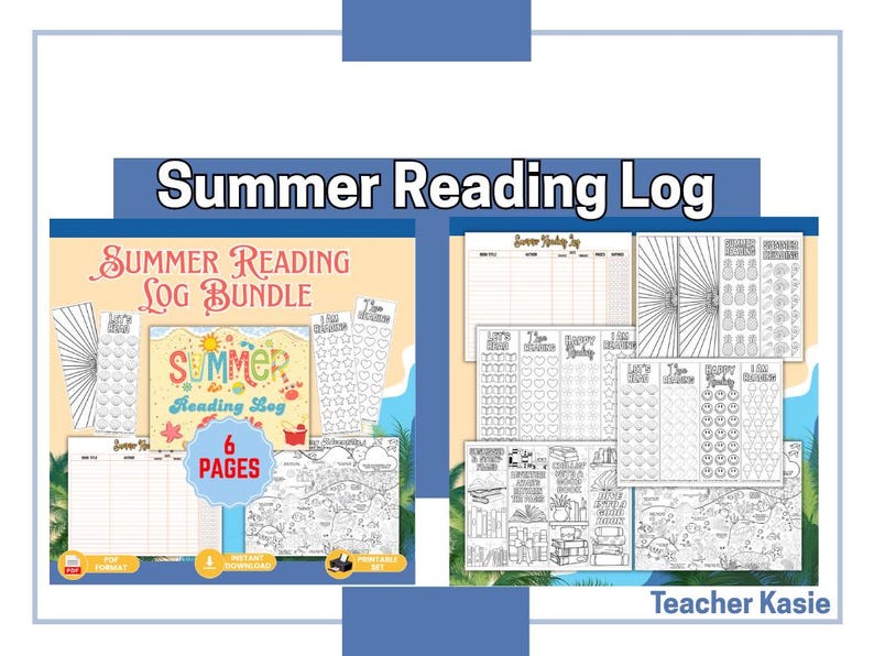 Summer Reading Log - Etsy