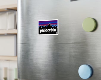 Calcomanías de vinilo de parodia de la marca Psilocybin - HPFM.cc