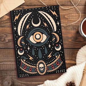 Aesthetic Journal Hardcover Personalized Notebook Magic Eye Journal Design, Fun  Mystical Gift, Goth Dark Whimsical Custom Stationary