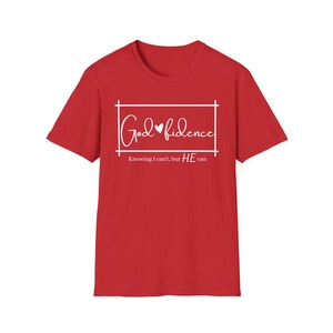 God-fidence - tshirt, short sleeve, tee, graphic, religion, religious, God, Jesus, Christian, Faith
