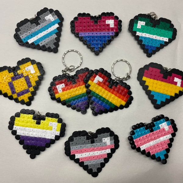 Porte-clés Charity Pride Flag Hama Bead