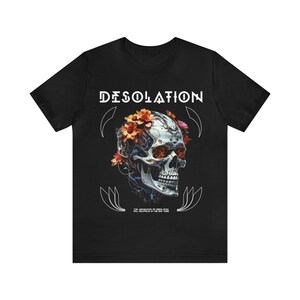 Desolation Urban Streetwear Graphic T Shirt , Skull T Shirt , Fashion T Shirt , Futuristic T Shirt , Cyborg Skull T Shirt