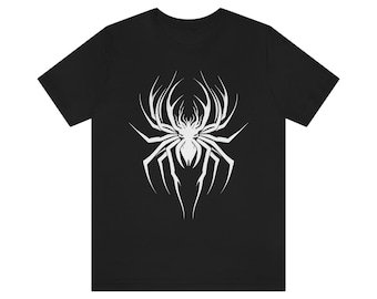 Camiseta de araña, camiseta gráfica de araña, camiseta de araña blanca, camiseta de Halloween