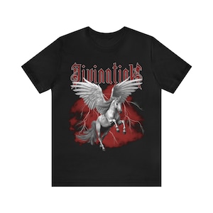 Divination Pegasus Greek Mythology Urban Streetwear T shirt , Graphic T shirt , Summer T shirt , Summer Fashion Shirt