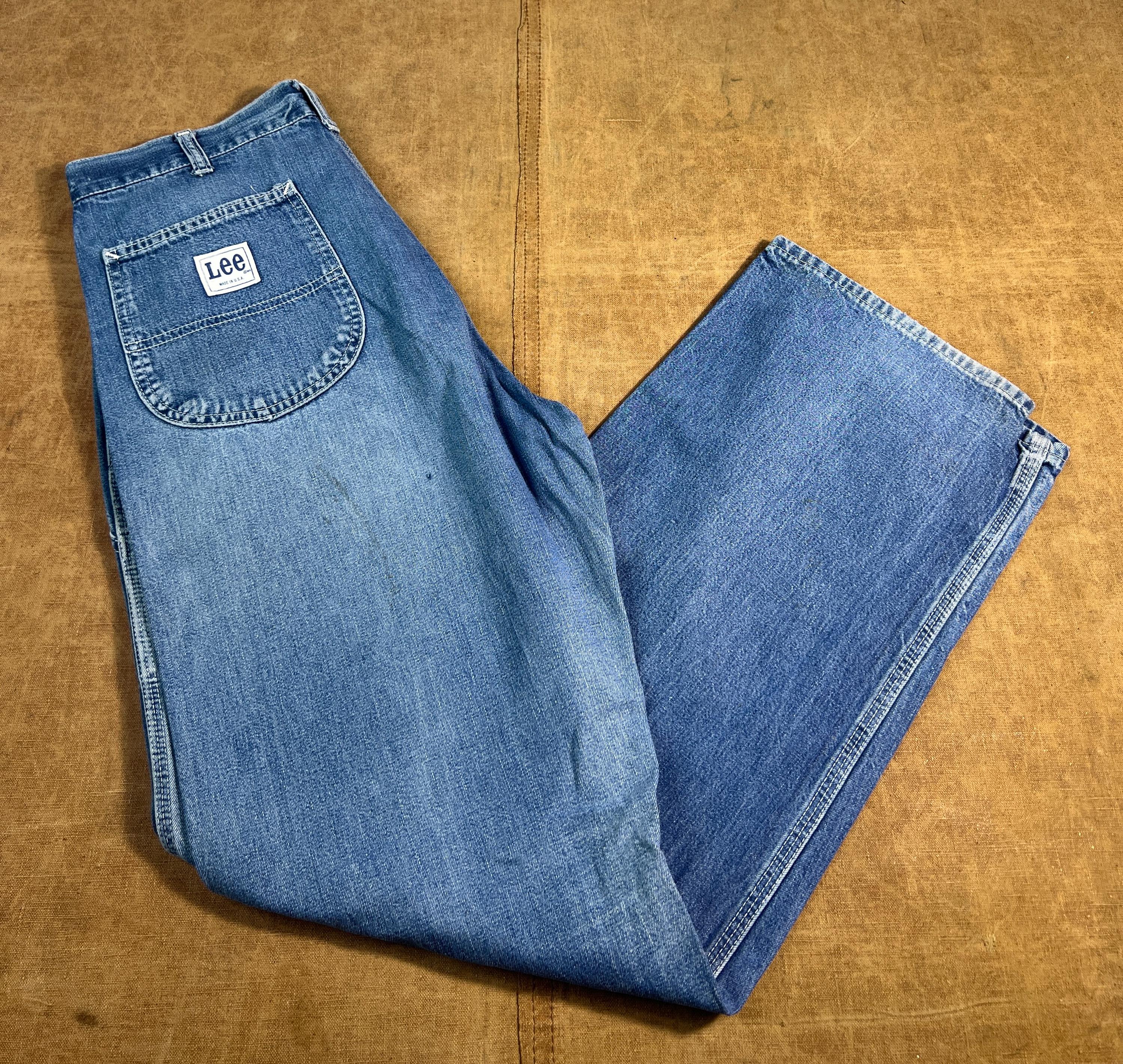 Vintage 70's Lee Regular Fit Carpenter Workwear Made in USA Talon