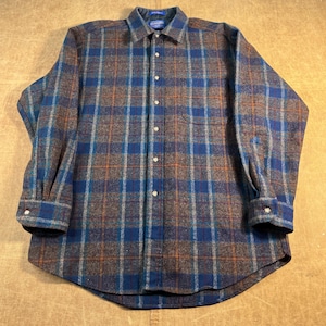 Camisa vintage Pendleton dos anos 90, xadrez, de lã, com um bolso, fabricada nos EUA, multicolorida, com botões. Tamanho grande.