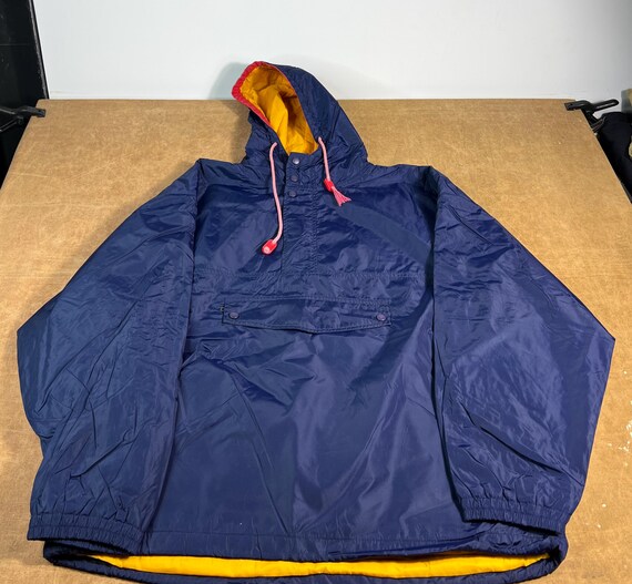 Vintage 90's Gap Anorak One Pocket Nylon Material Henley Button up