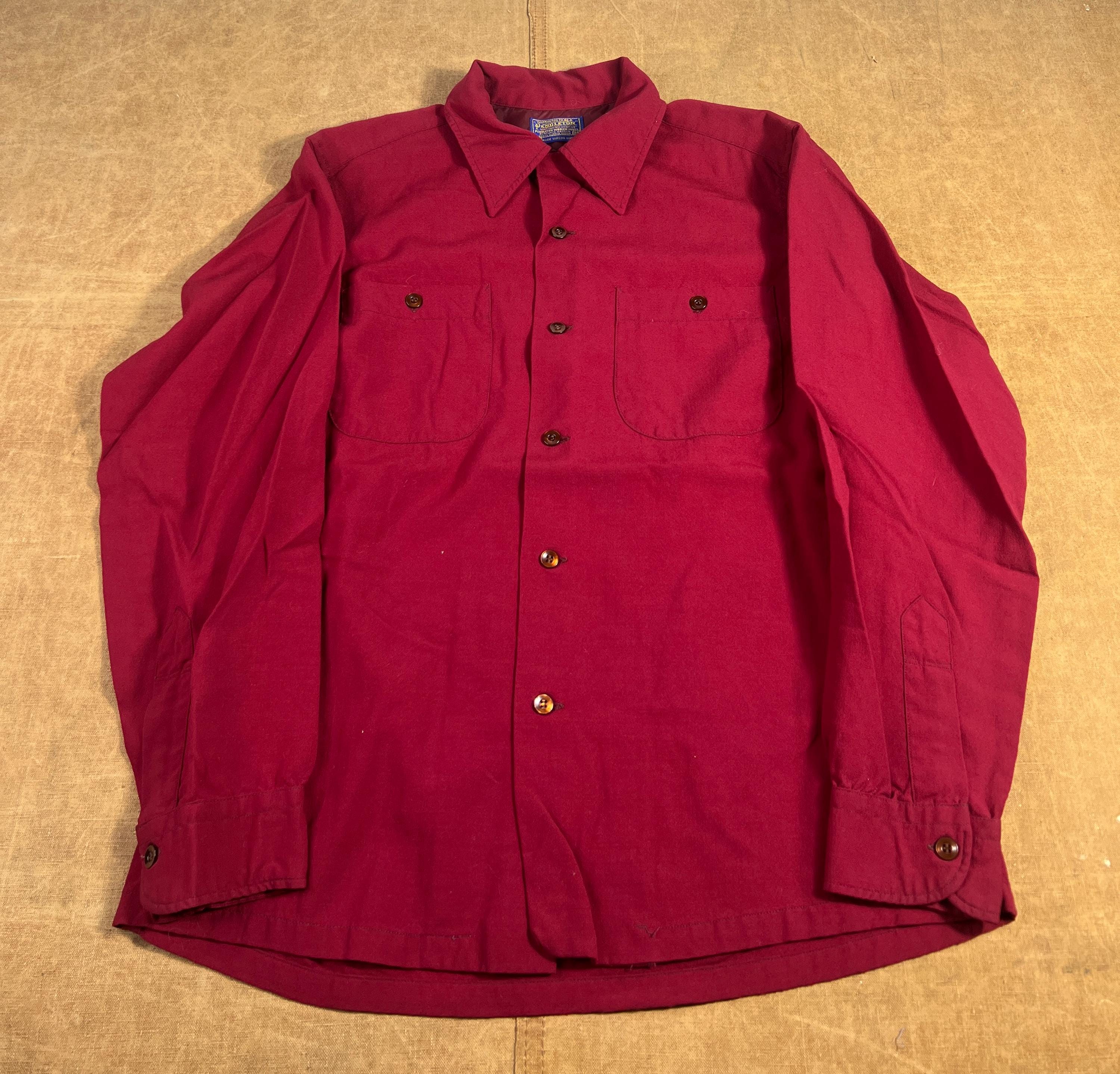 Vintage 60's 70's Pendleton Two Pocket Virgin Wool Made in USA