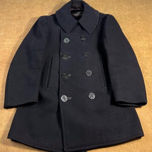 1970s Us Navy Pea Jacket - Etsy