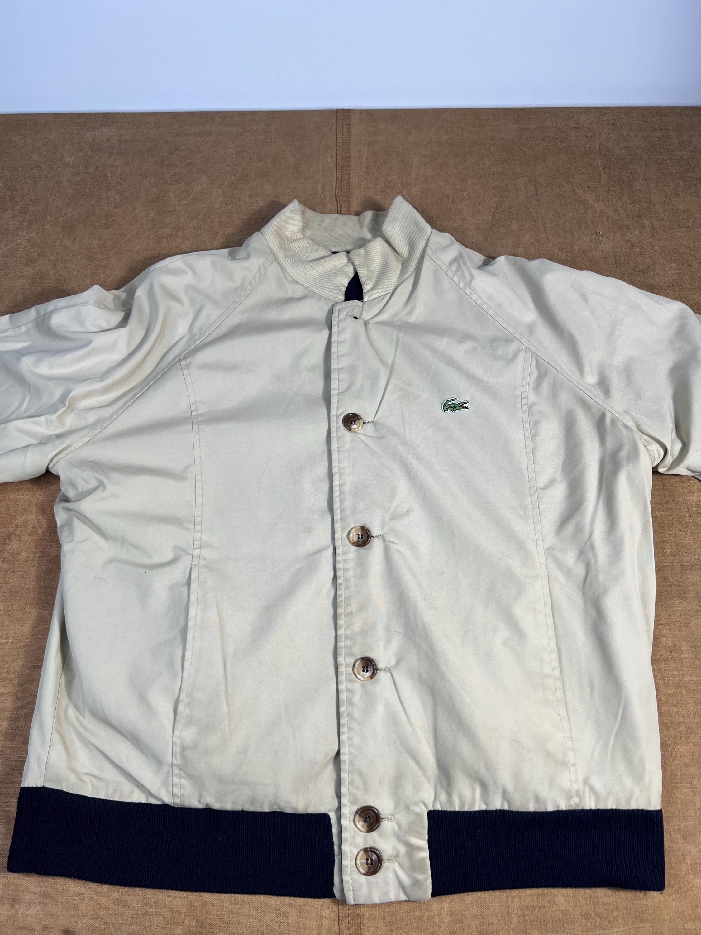 Vintage 80's Izod Lacoste Reversible Wool Cotton Reversible Bomber