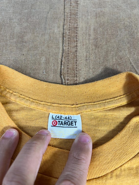 Vintage 70's Target Basic Blank Single Stitch Cot… - image 5