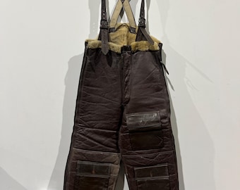 Vintage 1940's WWII US Navy Deck Overalls With Stencil Large Near