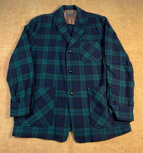 60s PENDLETON マッキーノジャケット ヴィンテージ Vintage 60's Pendleton Three Pocket Plaid Pattern Virgin Wool