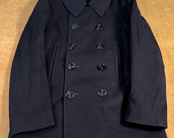 VINTAGE RARE Us Navy Wwii 10-button Pea Coat Jacket Sz 34 - Etsy VINTAGE RARE Us Navy Wwii 10-button Pea Coat Jacket Sz 34 - Etsy