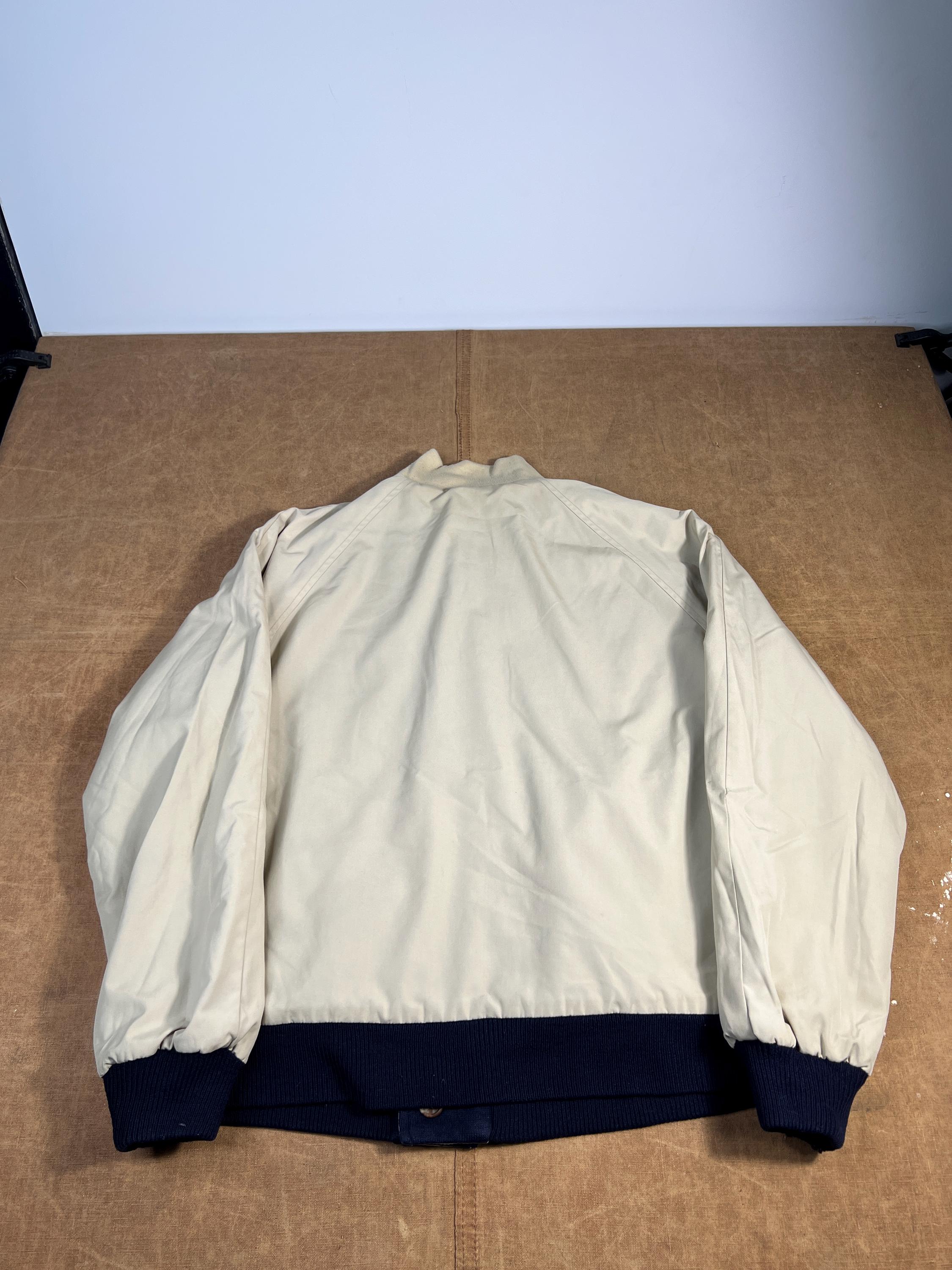 Vintage 80's Izod Lacoste Reversible Wool Cotton Reversible Bomber