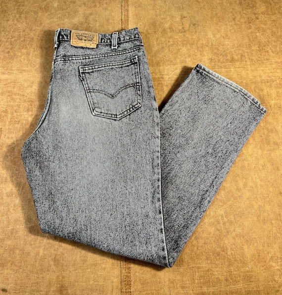 Vintage 90's Levis 550 Relaxed Fit Black Tab Acid Wash Made in USA