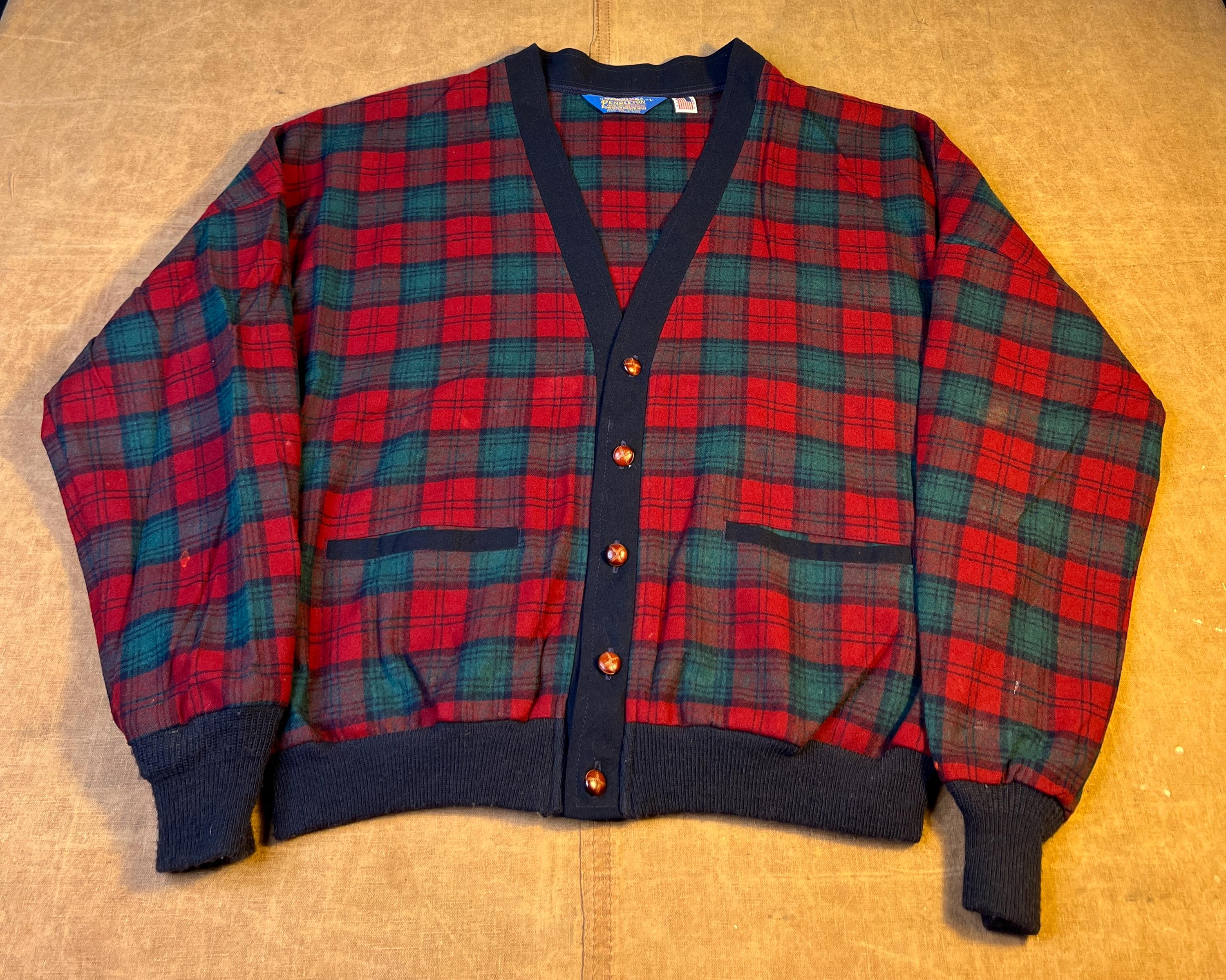 50-60s PENDLETON VIRGIN WOOL Cardigan M 【公式通販】