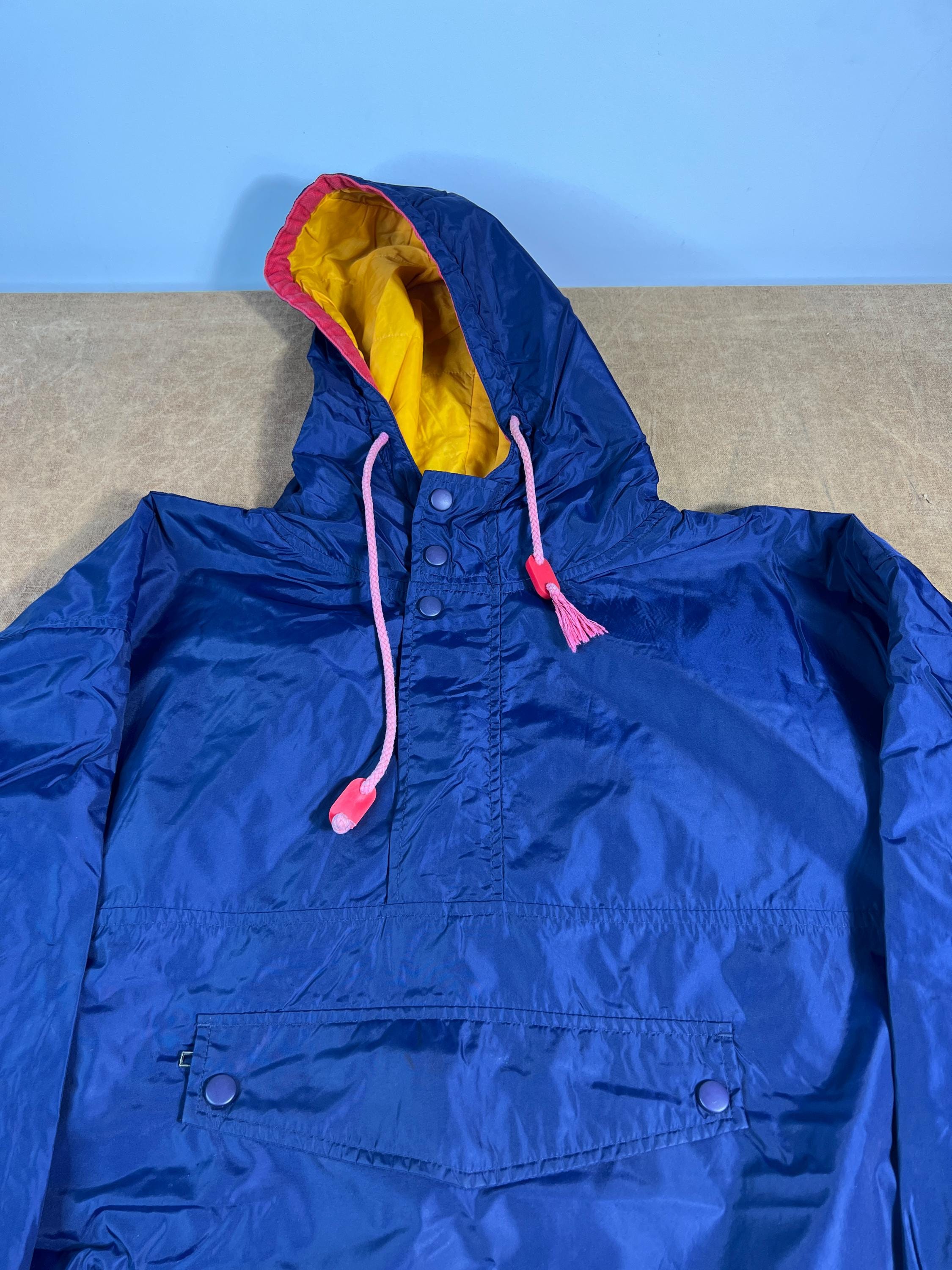 Vintage 90's Gap Anorak One Pocket Nylon Material Henley Button up