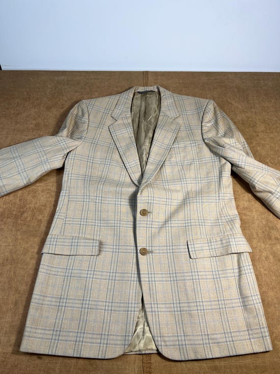 Vintage 80's Christian Dior Monsieur Gayfers Two Pocket Plaid