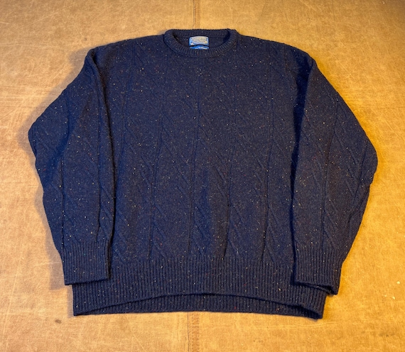 90s pendleton vintage wool knit 在原みゆ紀 Vintage 70's 80's Pendleton Wool Cable Knit Ribbed Texture Basic